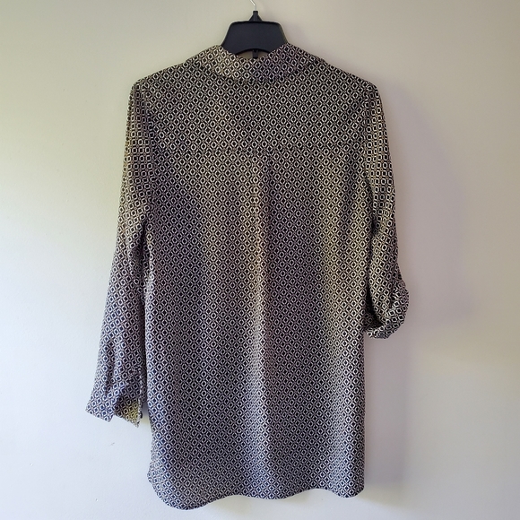Pleione button down blouse/tunic top. Size Small. - Picture 3 of 8